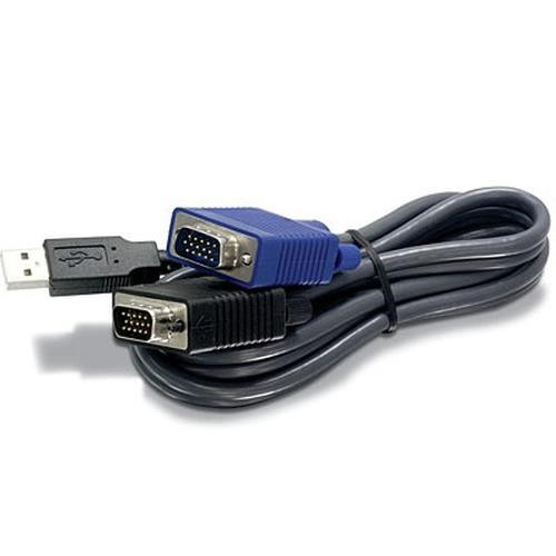 Trendnet 2.8m USB/VGA KVM câble kvm Noir 2,8 m - TK-CU10