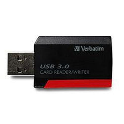 Verbatim  lecteur de carte mémoire USB 3.2 Gen 1 (3.1 Gen 1) Noir, Rouge - 98538