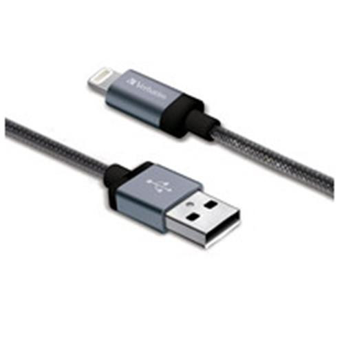 Verbatim 47", Lightning/USB-A 1,2 m Noir, Argent - 99211 Verbatim 47", Lightning/USB-A 1,2 m Noir, Argent - 99211