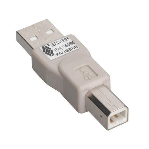 Black Box  changeur de genre de câble USB A USB B Blanc - FAUSB08