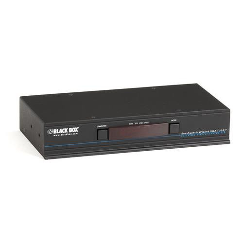 Black Box ServSwitch Wizard commutateur écran, clavier et souris Grille de montage Noir - KV3004A