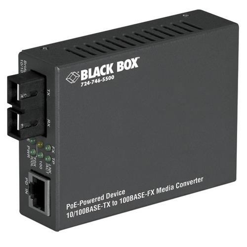 Black Box  convertisseur de support réseau 100 Mbit/s Multimode Noir - LPD504A