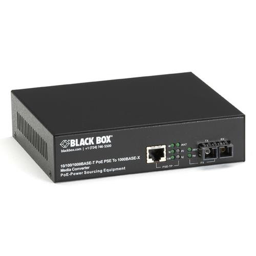 Black Box  convertisseur de support réseau Interne 1000 Mbit/s 850 nm Multimode Noir - LPS500A-MM-SC
