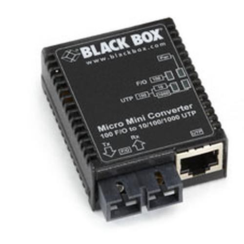 Black Box  convertisseur de support réseau 1000 Mbit/s 1310 nm Monomode Noir - LMC404A