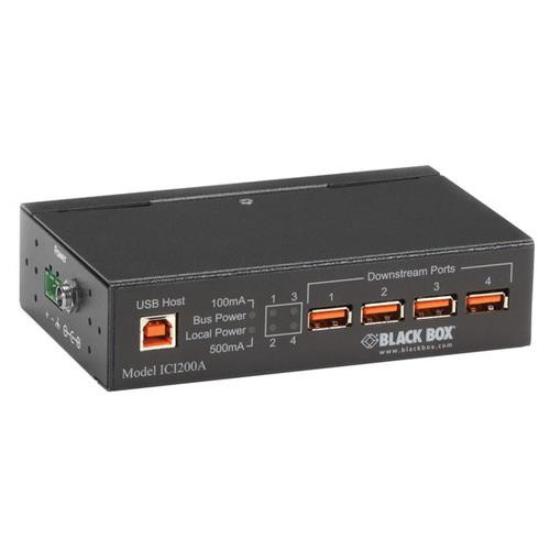 Black Box  hub & concentrateur 480 Mbit/s Noir - ICI200A