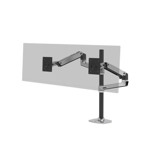 Ergotron LX Series LX Dual Stacking Arm Tall Pole 101,6 cm (40") Bureau Aluminium - 45-549-026