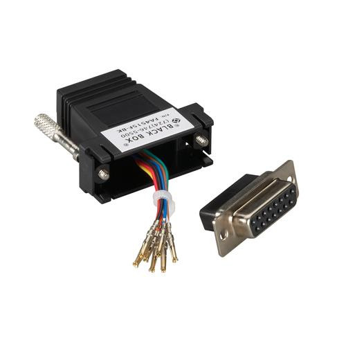 Black Box  changeur de genre de câble DB15 RJ-45 Noir - FA4515F-BK