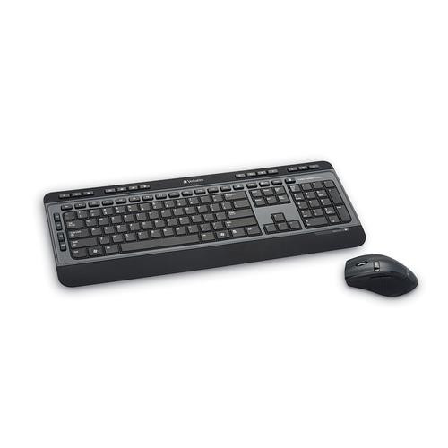 Verbatim  clavier Souris incluse Universel RF sans fil Noir, Gris - 99788
