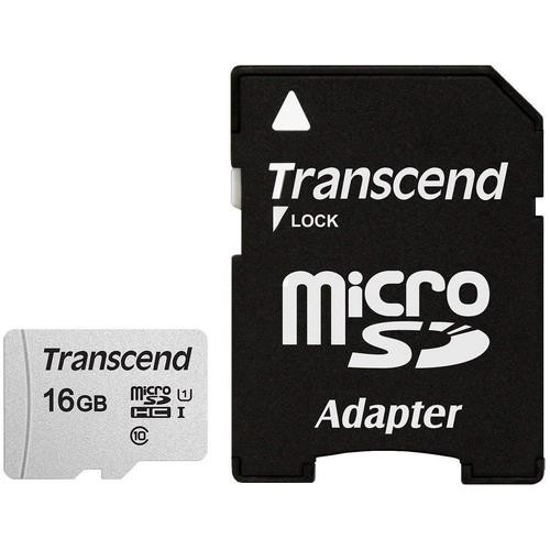 Transcend microSDHC 300S 16GB 16 Go NAND Classe 10 - TS16GUSD300S-A