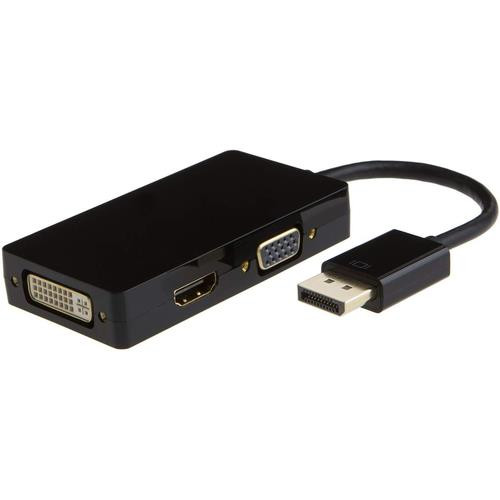Axiom  câble vidéo et adaptateur DisplayPort HDMI + VGA (D-Sub) Noir - 3N1DP2HVDK-AX