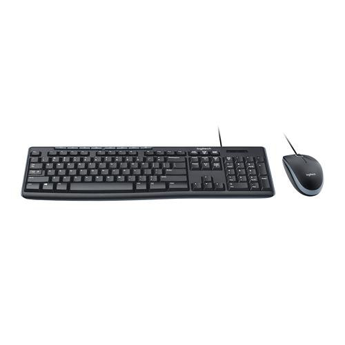 Logitech  clavier Souris incluse USB Noir - 920-002714