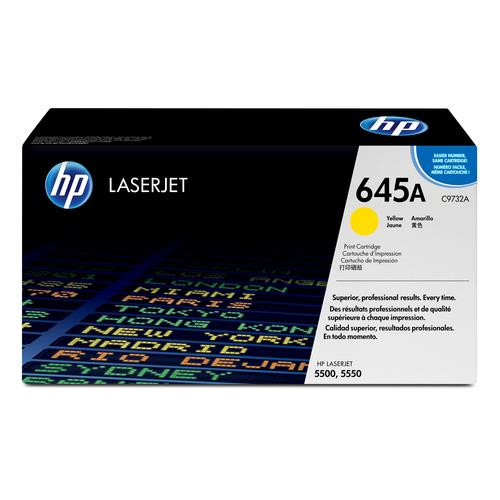 HP 645A toner LaserJet jaune authentique - C9732A