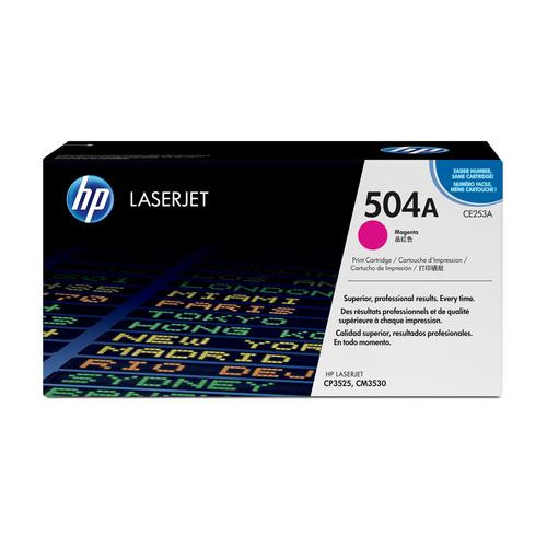 HP 504A toner LaserJet magenta authentique - CE253A