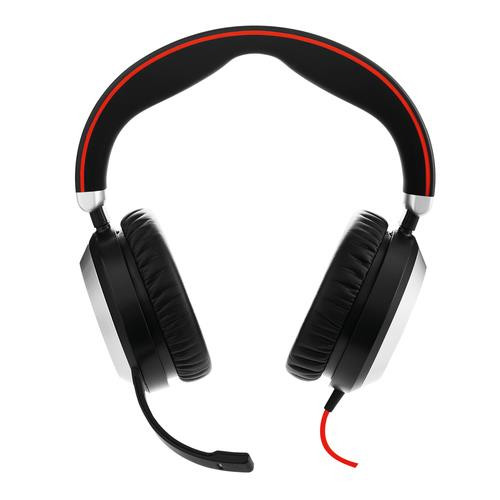 Jabra Evolve 80 Casque Avec fil Arceau Bureau/Centre d'appels Bluetooth Noir - 7899-823-109