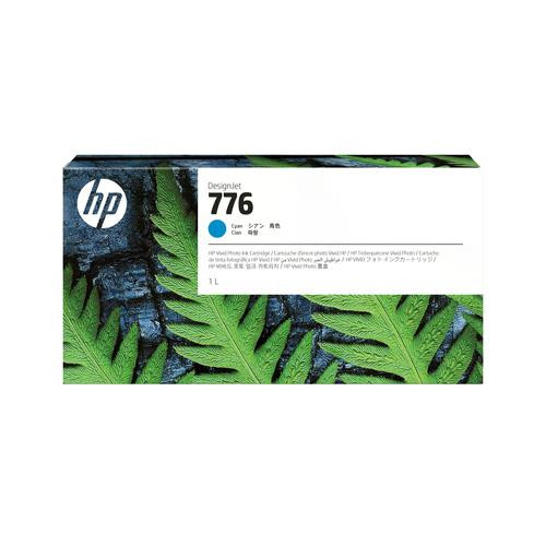 HP 776 Cartouche d’encre cyan - 1 litre - 1XB09A