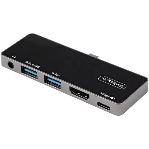 StarTech.com Adaptateur Multiport USB-C - USB-C vers 4K 60Hz HDMI 2.0 - Power Delivery Passthrough 100W - Hub USB 3.0 3 Ports - Audio - Mini Dock USB-C - Travel Dock USB Type-C - DKT30ICHPD