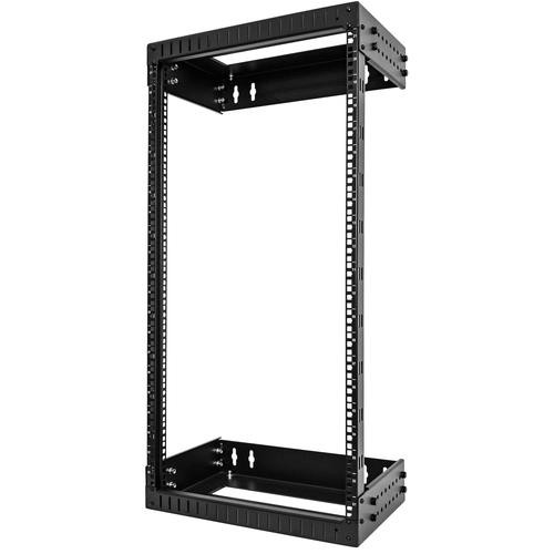 StarTech.com Rack Réseau Mural 21U à 2 Montants, Rack Serveur 19" à Cadre Ouvert avec Profondeur Ajustable, Rack de Données Mural pour IT/AV/Panneau de Patch/ Equipement IT - Écrous et Vis de Fixation Inclus - RACK-21U-20-WALL-OA
