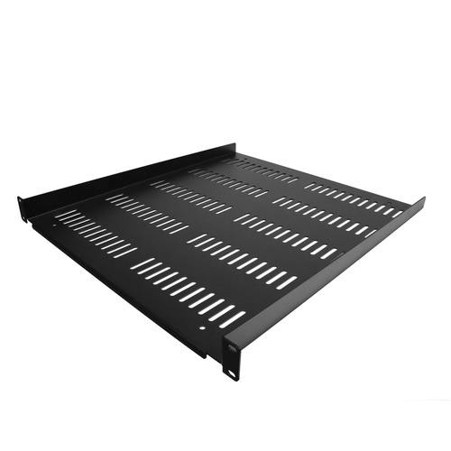 StarTech.com Étagère Rack 19 pouces 1U - Plateau Rackable Universel Ventilé - Étagère Baie de Brassage - Étagère Cantilever Rack 19" - Capacité 25kg - Rangement Rack Informatique - Profondeur 50cm (20"), Noir - SHELF-1U-20-FIXED-V