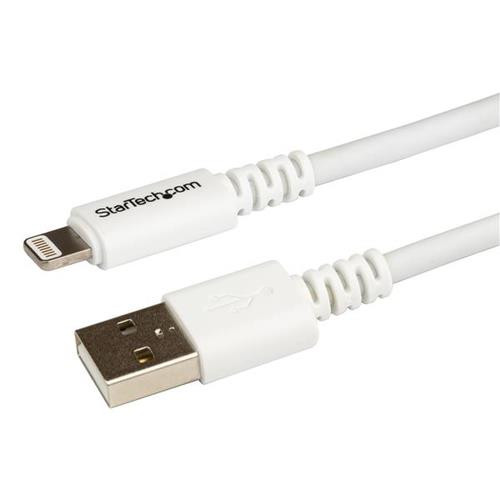 StarTech.com Câble Apple Lightning vers USB pour iPhone, iPod, iPad - 3 m Blanc - USBLT3MW