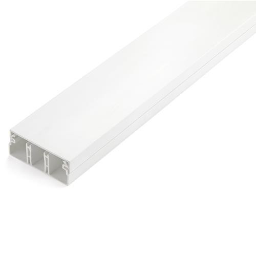 StarTech.com Chemin de Câbles PVC Robuste avec Couvercle Amovible, 50mm W x 20mm H - Longueur 2m - Passe Câbles Réseau à 3 Compartiments - Goulotte Câbles Métallique, Cache Câble d'Alimentation, Homologué UL - CBMCWD5020
