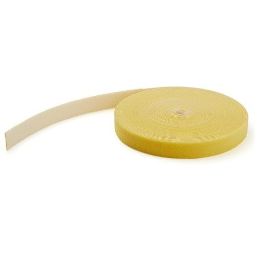 StarTech.com Ruban Auto Agrippant - Rouleau de 7,6 m pour Gestion de Câbles - Ruban Auto-Agrippant - Attaches Câble Ajustables - Sangles de Gestion de Câbles Auto-agrippantes et Réutilisables - Jaune - HKLP25YW