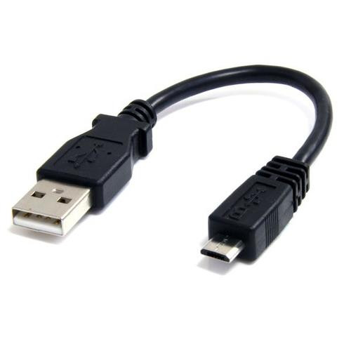 StarTech.com Câble Micro USB 15 cm - A vers Micro B - USB 2.0 - Noir - UUSBHAUB6IN