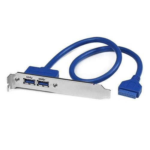 StarTech.com Adaptateur Carte Mère vers Plaque 2 Ports USB 3.0 A Femelle Encastré - USB3SPLATE