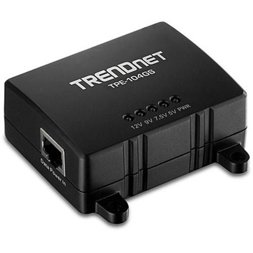 Trendnet  séparateur voix-données Connexion Ethernet, supportant l'alimentation via ce port (PoE) Noir - TPE-104GS