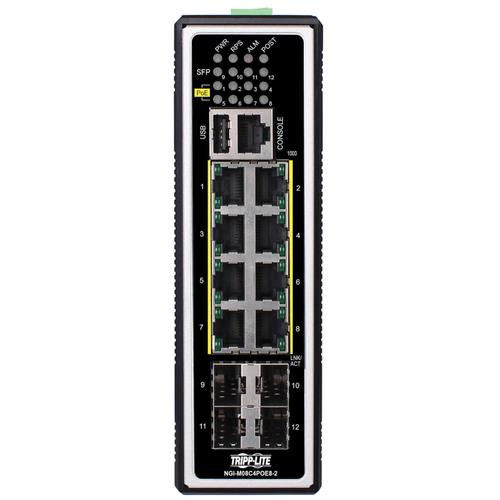 Tripp Lite  commutateur réseau Géré L2 Gigabit Ethernet (10/100/1000) Connexion Ethernet, supportant l'alimentation via ce port (PoE) Noir - NGI-M08C4POE8-2