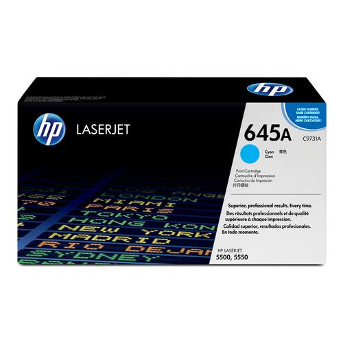 HP 645A toner LaserJet cyan authentique - C9731A