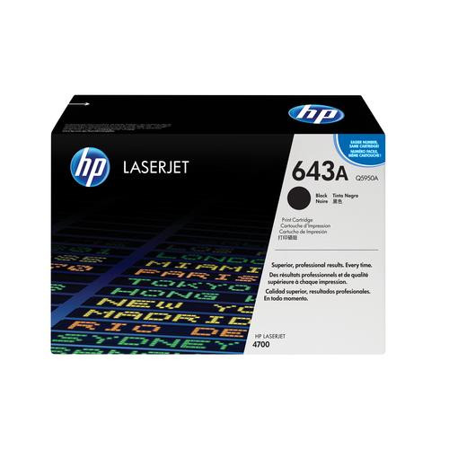 HP 643A toner LaserJet noir authentique - Q5950A