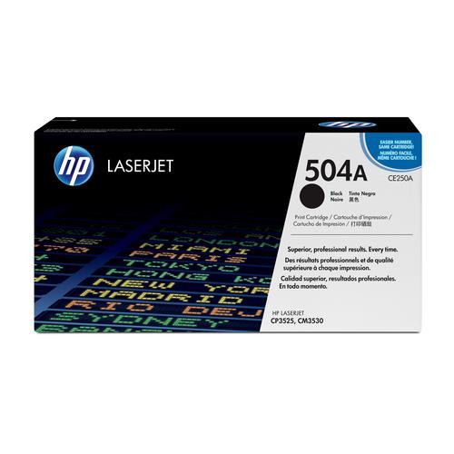 HP 504A toner LaserJet noir authentique - CE250A