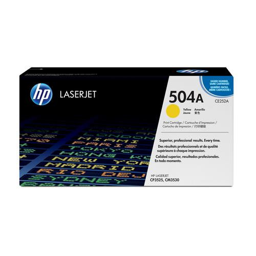 HP 504A toner LaserJet jaune authentique - CE252A