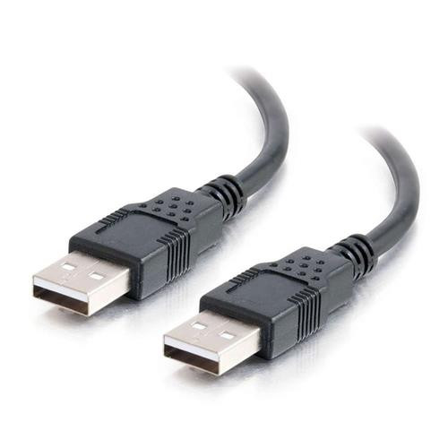 C2G Câble USB 2.0 A mâle vers A mâle de 2 m - Noir - 28106