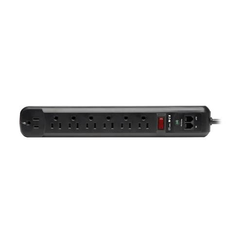 Tripp Lite  protection surtension Noir 7 sortie(s) CA 120 V 1,8 m - TLP76RBTEL