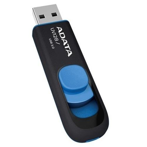 ADATA 64GB DashDrive UV128 lecteur USB flash 64 Go USB Type-A 3.2 Gen 1 (3.1 Gen 1) Noir, Bleu - AUV128-64G-RBE