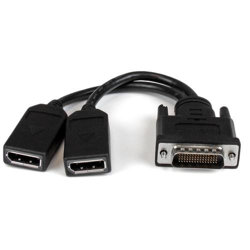 StarTech.com Câble adaptateur DMS-59 (LFH) vers 2x DisplayPort de 20cm - Câble en Y DMS 59 (M) vers double DP (F) - DMSDPDP1