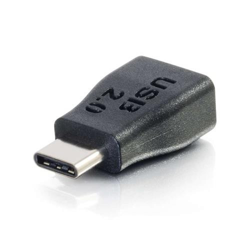 C2G Convertisseur adaptateur USB 2.0 USB-C® vers USB-Micro B mâle vers femelle - Noir - 28869