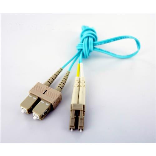 Axiom LC/SC MM Duplex OM4, 80m câble InfiniBand et à fibres optiques Turquoise - LCSCB4PAS80-AX