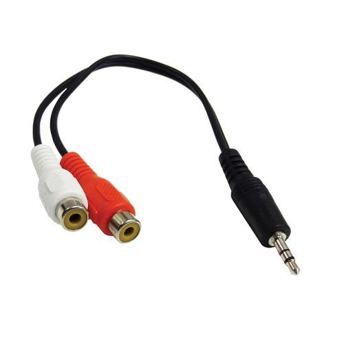 Axiom  câble audio 0,15 m 3,5mm 2 x RCA Noir - MJMRCAF6-AX
