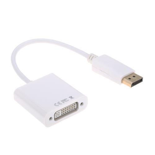 Axiom  câble vidéo et adaptateur DisplayPort DVI-I Blanc - DPMDVIF-AX