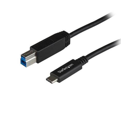 StarTech.com Câble USB-B vers USB-C de 1m, USB 10Gbps, Cordon de Données, USB 3.2 Gen 2, Câble de Transfert de Données USB-C - USB31CB1M
