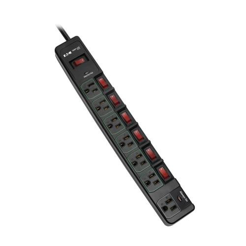 Tripp Lite  protection surtension Noir 7 sortie(s) CA 110 - 125 V 1,83 m - TLP76MSGB