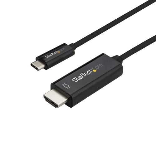 StarTech.com Adaptateur USB-C vers HDMI 3m - Câble Vidéo USB Type C vers HDMI 2.0 - 4K60Hz - Compatible Thunderbolt 3 - Convertisseur USB-C à HDMI - DP 1.2 Alt Mode HBR2 - Noir - CDP2HD3MBNL
