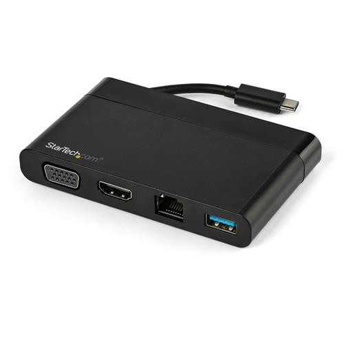 StarTech.com Adaptateur Multiport USB-C avec HDMI, VGA, Gigabit Ethernet & USB 3.0 - Mini Dock USB-C vers 4K HDMI ou 1080p VGA - Station d'Accueil pour PC/Ordinateur Portable USB-C - DKT30CHVCM