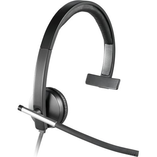 Logitech  casque Avec fil Arceau Bureau/Centre d'appels USB Type-A Noir, Argent - 981-000513