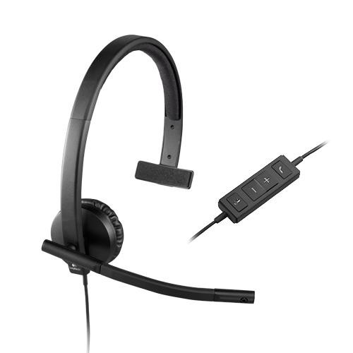Logitech  écouteur/casque Avec fil Arceau Bureau/Centre d'appels Noir - 981-000570