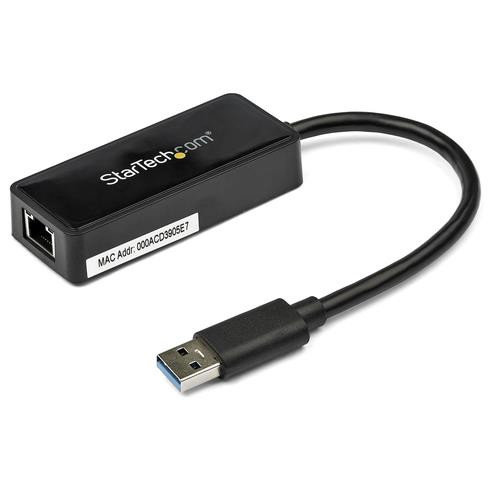 StarTech.com Adaptateur réseau USB 3.0 vers Gigabit Ethernet avec port USB - Noir - USB31000SPTB
