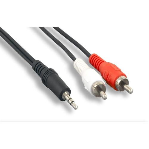 Axiom  câble audio 1,83 m 3,5mm 2 x RCA Noir - MJMRCAM6FT-AX