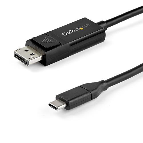 StarTech.com Câble USB Type-C vers DisplayPort 1.4 (bidirectionnel) - 2m - Adaptateur USB-C à DP - CDP2DP142MBD